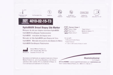 Devicor 4010-02-15-T3 Mammotome HydroMARK Breast Biopsy Site Marker - Box of 10